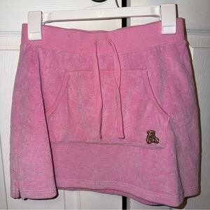 Teddy Fresh Pink Terry Cloth Skirt